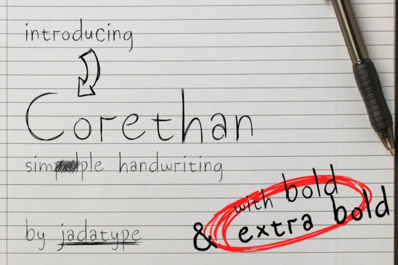 Corethan: A Playful Handwritten Display Font That Feels Human