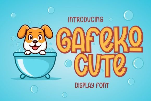 Gafeko Cute: A Playful Display Font for Whimsical Brand Identities