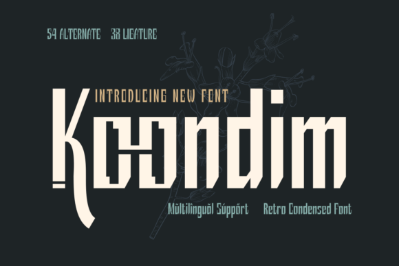 Koondim: A Retro Condensed Typeface for Handmade Charm