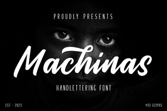 Machinas Typeface: Retro Charm for Handmade Labels & Printables