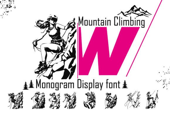 Mountain Climbing W: A Display Font That Anchors Your Message