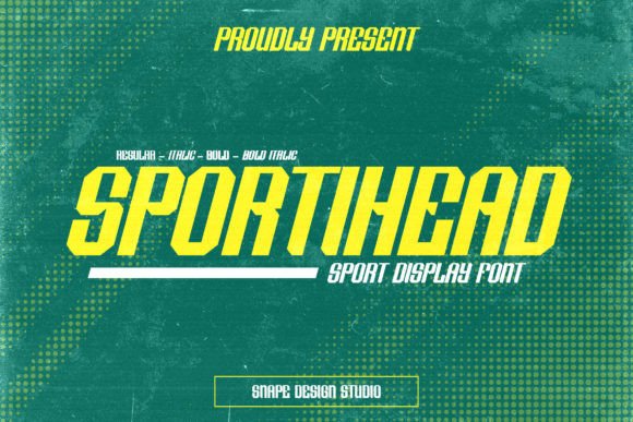 Sportihead: A Bold Display Font That Gives Your Brand Energy