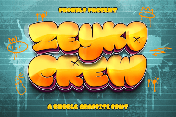 Zeyko Crew: A Bold Graffiti Display Font for Handmade Brands